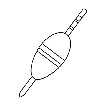 recommend clip art: Fishing float icon in outline style isolated on white background. Fishing symbol stock vector illustration.