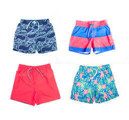 Collage of different shorts for boys