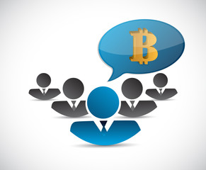 bitcoin teamwork currency concept
