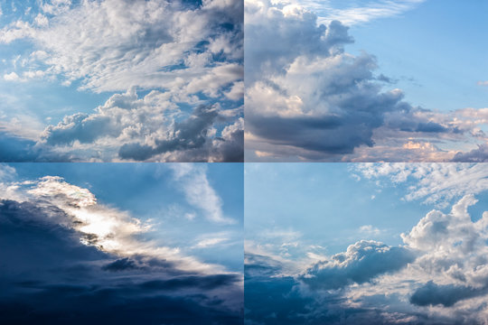 heavy clouds on a blue sky image set