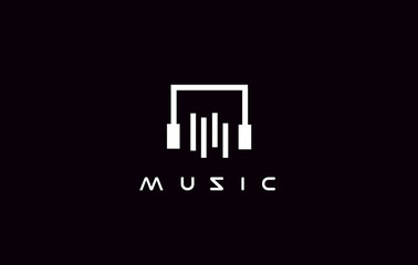 Simple music logo icon design