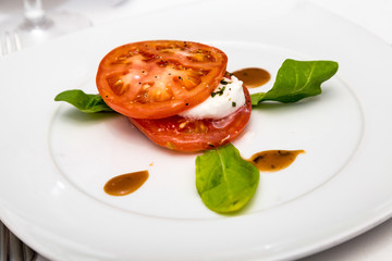 Caprese Salad with Basil and Oil