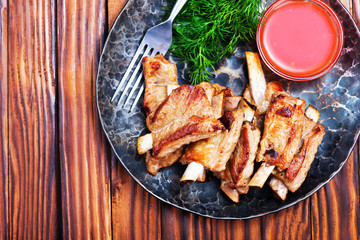 fried meat