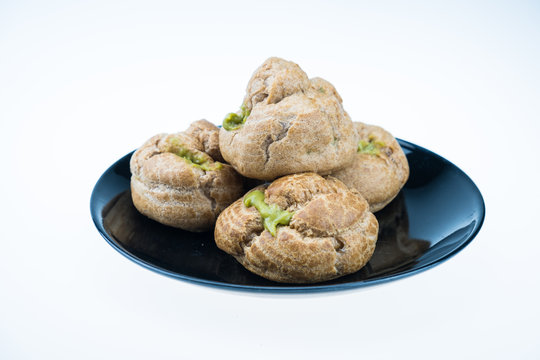 chucream or a-care with green macha cream bakery.