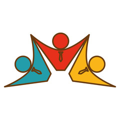 abstract figure of humans. teamwork concept. colorful design. vector illustration 