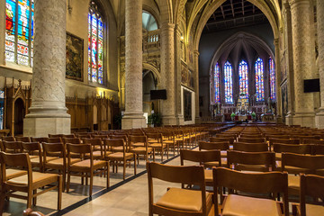 Fototapeta na wymiar Interior of Notre-dame in Luxembourg
