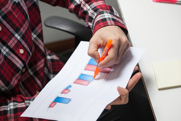 Young man working at office