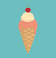 delicious ice cream icon vector illustration design