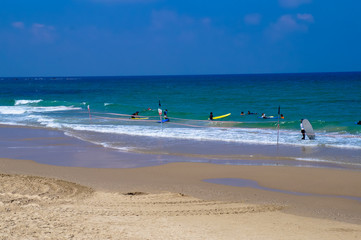 The beach of Tel Aviv, Israel.
