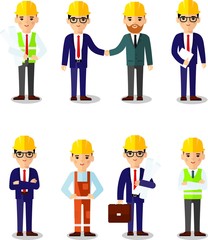 illustration of business people, worker in different positions. 
