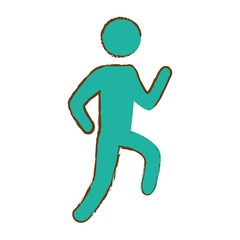 pictogram man icon over white background. colorful design. vector illustration