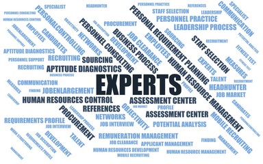 experts - word cloud / wordcloud with terms about recruiting