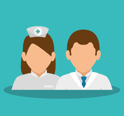 doctors avatars characters icon vector illustration design