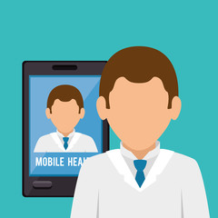 mobile health technology icon vector illustration design
