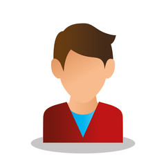 young man avatar character vector illustration design