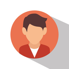 young man avatar character vector illustration design