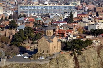 Top view of Tbilisi, capital of Georgia, from Narikala fortress © svglass