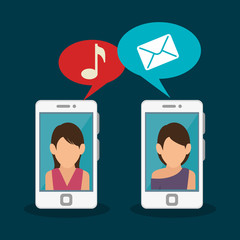 People communicating concept icon vector illustration design