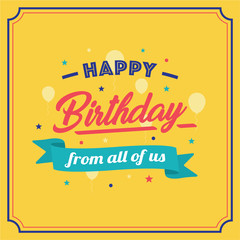 Obraz premium Birthday Greeting Cards Design