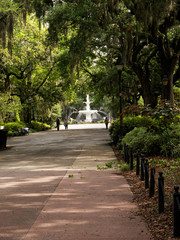 Forsyth Park in the beautiful city of Savannah in Georgia the the USA