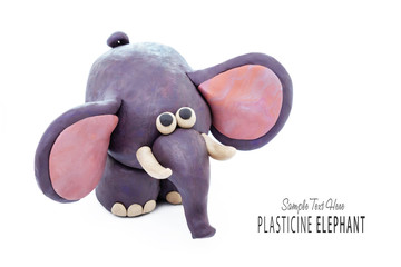 Plasticine cartoon elephant