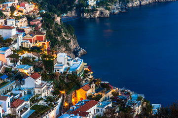 The view of the stunning city of Positano from above