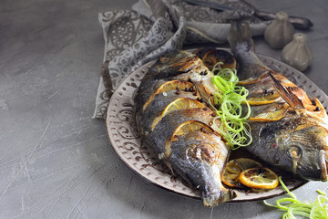 Fried fish dorado