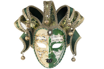 Green theatrical mask