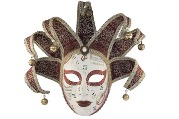 red theatrical mask