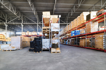 Large hangar warehouse industrial and logistics companies.