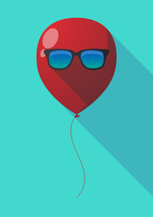 Long shadow balloon with  a sunglasses icon