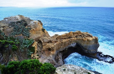 The Arch rock formation in Port Campbell National Park off the Great Ocean Road in Victoria, Australia