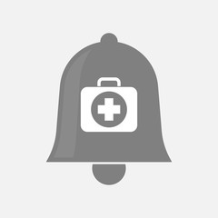 Isolated bell with  a first aid kit icon