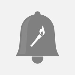 Isolated bell with  a torch icon