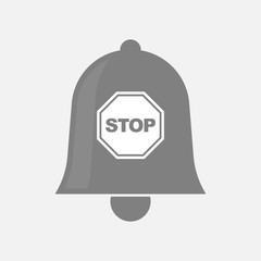 Isolated bell with  a stop signal