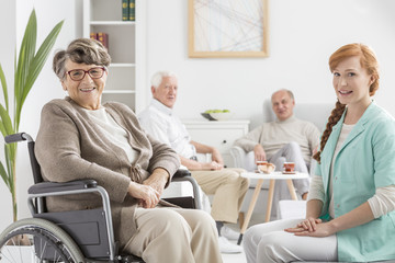 Senior on a wheelchair