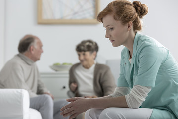 Nurse at retirement home