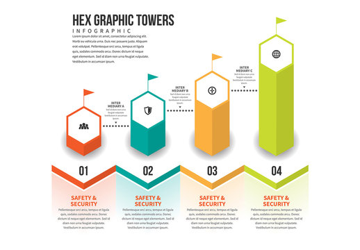 Hex Graphic Towers
