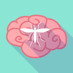 Long shadow brain with  a mosquito