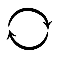 arrows on a circle on white background of vector illustrations