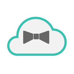 Isolated cloud with  a neck tie icon