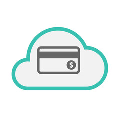 Isolated cloud with  a credit card