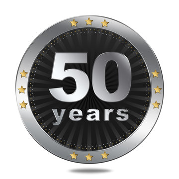50 years anniversary silver badge