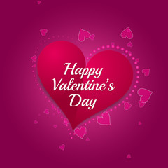 Valentine's day red background with heart for banner and poster.