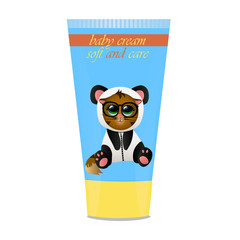 Baby cream tube with kids design