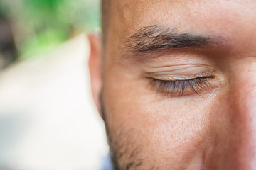 Macro view of an eye