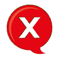 Fototapeta premium x reject or cancel icon image vector illustration design 