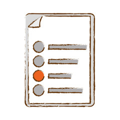 Obraz premium paper document with bullet points icon image vector illustration design 