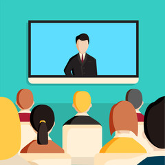 Video conference concept.