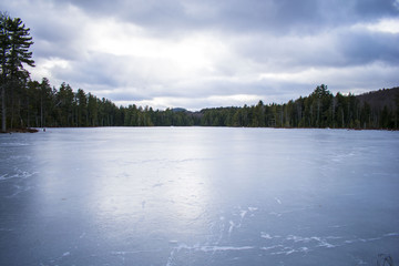 Frozen Adirondack Lake